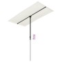 Garden umbrella with sand white aluminum pole 180x110cm by vidaXL, Umbrellas - Ref: Foro24-47329, Price: 40,89 €, Discount: %