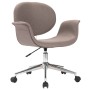 Taupe Gray Fabric Swivel Dining Chair