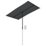 Anthracite gray aluminum pole garden umbrella 180x110 cm by vidaXL, Umbrellas - Ref: Foro24-47330, Price: 40,89 €, Discount: %