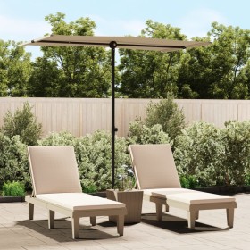 Garden umbrella with taupe gray aluminum pole 180x110 cm by vidaXL, Umbrellas - Ref: Foro24-47331, Price: 40,89 €, Discount: %