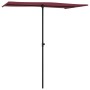 Garden umbrella with burgundy red aluminum pole 180x110cm by vidaXL, Umbrellas - Ref: Foro24-47332, Price: 40,89 €, Discount: %