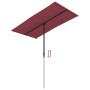 Garden umbrella with burgundy red aluminum pole 180x110cm by vidaXL, Umbrellas - Ref: Foro24-47332, Price: 40,89 €, Discount: %