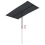 Garden umbrella with black aluminum pole 180x110 cm by vidaXL, Umbrellas - Ref: Foro24-47334, Price: 40,89 €, Discount: %