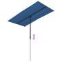 Garden umbrella with light blue aluminum pole 180x110cm by vidaXL, Umbrellas - Ref: Foro24-47335, Price: 40,89 €, Discount: %