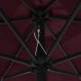 Umbrella with LED lights and burgundy aluminum pole 270 cm by vidaXL, Umbrellas - Ref: Foro24-47356, Price: 79,53 €, Discount: %