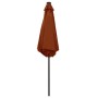 Parasol with LED lights and terracotta aluminum pole 270 cm by vidaXL, Umbrellas - Ref: Foro24-47357, Price: 79,99 €, Discoun...