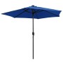 Regenschirm mit LED-Lichtern und azurblauer Aluminiumstange 270 cm von vidaXL, Sonnenschirme - Ref: Foro24-47359, Preis: 79,9...