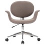 Taupe Gray Fabric Swivel Dining Chair