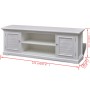 Weißer TV-Schrank aus Holz von vidaXL, TV-Möbel - Ref: Foro24-241373, Preis: 198,06 €, Rabatt: %