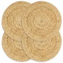 Round placemats 4 pcs smooth natural jute 38 cm by vidaXL, Placemats - Ref: Foro24-133834, Price: 18,37 €, Discount: %