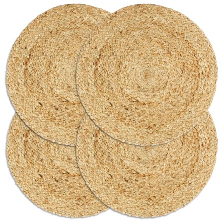 Round placemats 4 pcs smooth natural jute 38 cm by vidaXL, Placemats - Ref: Foro24-133834, Price: 18,37 €, Discount: %