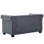 Sofá Chesterfield de 2 plazas piel de ante artificial gris de vidaXL, Sofás - Ref: Foro24-247131, Precio: 480,10 €, Descuento: %