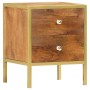 Mesita de noche de madera maciza de mango 40x35x50 cm de vidaXL, Mesitas de noche - Ref: Foro24-285856, Precio: 83,99 €, Desc...