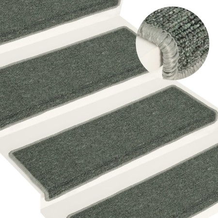 Stair tread mats 15 pcs green 65x21x4 cm by vidaXL, Stair mats - Ref: Foro24-326193, Price: 62,46 €, Discount: %