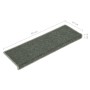 Alfombras de peldaños de escalera 15 uds verde 65x21x4 cm de vidaXL, Alfombrillas para escalones - Ref: Foro24-326193, Precio...