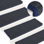 Alfombras de peldaños de escalera 15 uds gris y azul 65x21x4 cm de vidaXL, Alfombrillas para escalones - Ref: Foro24-326195, ...