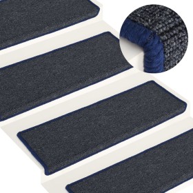 Stair tread mats 15 pcs gray and blue 65x21x4 cm by vidaXL, Stair mats - Ref: Foro24-326195, Price: 55,64 €, Discount: %