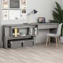 Corner desk made of gray concrete plywood 200x50x76 cm by vidaXL, Desks - Ref: Foro24-801102, Price: 112,99 €, Discount: %