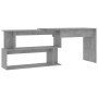 Corner desk made of gray concrete plywood 200x50x76 cm by vidaXL, Desks - Ref: Foro24-801102, Price: 112,99 €, Discount: %