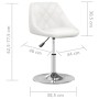 Silla de comedor de cuero sintético blanco de vidaXL, Sillas de comedor - Ref: Foro24-335149, Precio: 78,07 €, Descuento: %