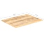 Tischoberfläche aus massivem Mangoholz 15–16 mm, 90 x 70 cm von vidaXL, Tischplatten - Ref: Foro24-286018, Preis: 101,79 €, R...