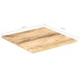 Tischoberfläche aus massivem Mangoholz, 25–27 mm, 60 x 60 cm von vidaXL, Tischplatten - Ref: Foro24-286020, Preis: 60,09 €, R...