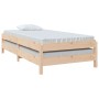 Cama apilable de madera pino maciza 80x200 cm de vidaXL, Camas y somieres - Ref: Foro24-820402, Precio: 110,87 €, Descuento: %