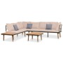 Set muebles de jardín 4 piezas y cojines madera maciza acacia de vidaXL, Conjuntos de jardín - Ref: Foro24-316641, Precio: 57...