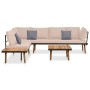 Set muebles de jardín 4 piezas y cojines madera maciza acacia de vidaXL, Conjuntos de jardín - Ref: Foro24-316641, Precio: 57...