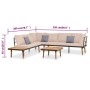 Set muebles de jardín 4 piezas y cojines madera maciza acacia de vidaXL, Conjuntos de jardín - Ref: Foro24-316641, Precio: 57...