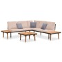 Set muebles de jardín 4 piezas y cojines madera maciza acacia de vidaXL, Conjuntos de jardín - Ref: Foro24-316642, Precio: 50...