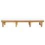 Tumbona plegable con cojín madera maciza de acacia blancocrema de vidaXL, Tumbonas - Ref: Foro24-316645, Precio: 207,54 €, De...