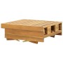 Tumbona plegable con cojín madera maciza de acacia blancocrema de vidaXL, Tumbonas - Ref: Foro24-316645, Precio: 207,54 €, De...