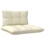 2-seater garden sofa in solid pine wood with cream cushions by vidaXL, Modular outdoor sofas - Ref: Foro24-806652, Price: 142...