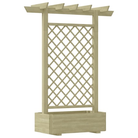 Wooden pergola with planter 162x56x204 cm by vidaXL, Pergolas, arches and garden trellises - Ref: Foro24-41702, Price: 170,08...