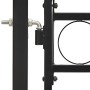 Double door fence gate with arch 400x150 cm black steel by vidaXL, garden gates - Ref: Foro24-143094, Price: 404,10 €, Discou...