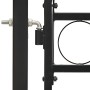 Double door fence gate with arch 400x175 cm black steel by vidaXL, garden gates - Ref: Foro24-143095, Price: 508,97 €, Discou...