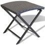 Black synthetic rattan folding stool by vidaXL, Outdoor ottomans - Ref: Foro24-41788, Price: 41,37 €, Discount: %