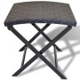 Black synthetic rattan folding stool by vidaXL, Outdoor ottomans - Ref: Foro24-41788, Price: 41,37 €, Discount: %