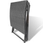 Black synthetic rattan folding stool by vidaXL, Outdoor ottomans - Ref: Foro24-41788, Price: 41,37 €, Discount: %