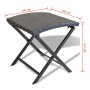 Black synthetic rattan folding stool by vidaXL, Outdoor ottomans - Ref: Foro24-41788, Price: 41,37 €, Discount: %