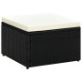 Black poly rattan ottoman stool 53x53x30 cm by vidaXL, Ottomans - Ref: Foro24-42671, Price: 52,15 €, Discount: %