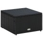 Black poly rattan ottoman stool 53x53x30 cm by vidaXL, Ottomans - Ref: Foro24-42671, Price: 52,15 €, Discount: %