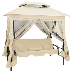 Cream white gazebo swing bench by vidaXL, Garden rockers - Ref: Foro24-43239, Price: 336,99 €, Discount: %