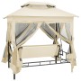 Cremeweiße Pavillon-Schaukelbank von vidaXL, Gartenwippen - Ref: Foro24-43239, Preis: 336,14 €, Rabatt: %