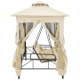 Cremeweiße Pavillon-Schaukelbank von vidaXL, Gartenwippen - Ref: Foro24-43239, Preis: 336,14 €, Rabatt: %