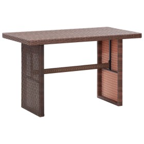 Brown synthetic rattan garden table 110x60x67 cm by vidaXL, Garden tables - Ref: Foro24-46443, Price: 138,32 €, Discount: %