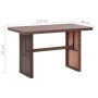 Brown synthetic rattan garden table 110x60x67 cm by vidaXL, Garden tables - Ref: Foro24-46443, Price: 138,99 €, Discount: %