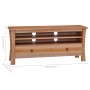 Solid mahogany wood TV cabinet 100x30x45 cm by vidaXL, TV Furniture - Ref: Foro24-288303, Price: 138,53 €, Discount: %