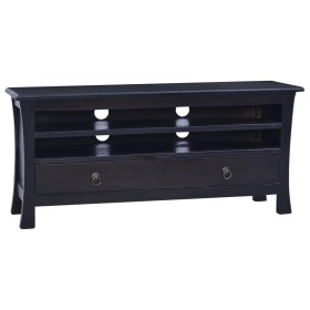 Mueble para TV madera maciza de caoba negro café 100x30x45 cm de vidaXL, Muebles TV - Ref: Foro24-288305, Precio: 155,99 €, D...